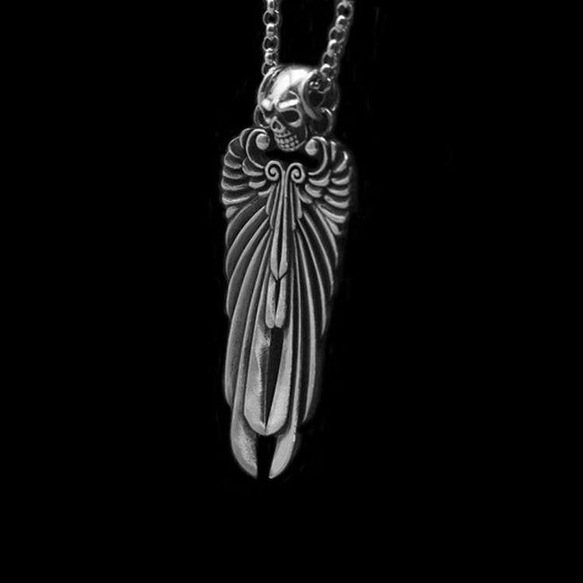 Skull Wing Pendant 925 Silver Skull necklace Pendant SSP57 Main Image
