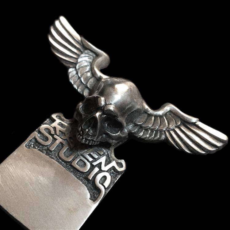 Silver skull Automobile safety belt buckle