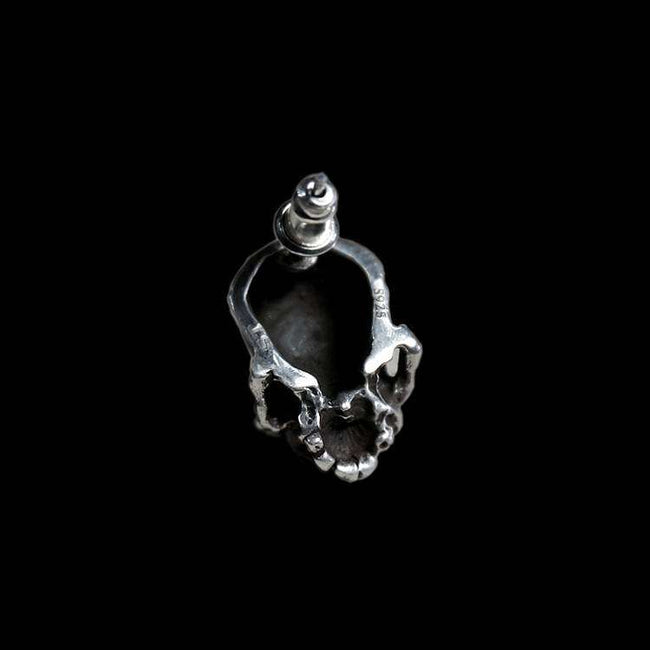 Silver skull earring mens earring FCS05 Main Image