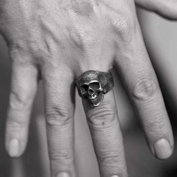 Skull Ring 925 Silver mens Skull jewerly skull ring for men SSJ83