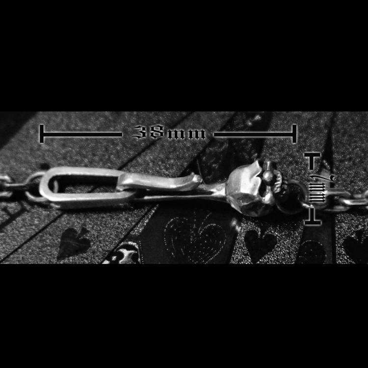 Silver skull hook necklace Handmade Silver Skull necklaces