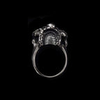 The clown card ring 925 Silver skull Joker No jaw skull rings SSJ86