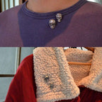 925 Silver skull Elvis Presley Brooch YXZ01