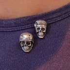 925 Silver skull Soldier Brooch YXZ02