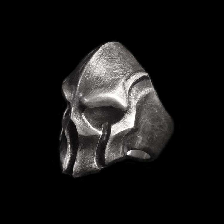 Mask Skull Ring 925 Silver Bold Expression of Attitude and Style