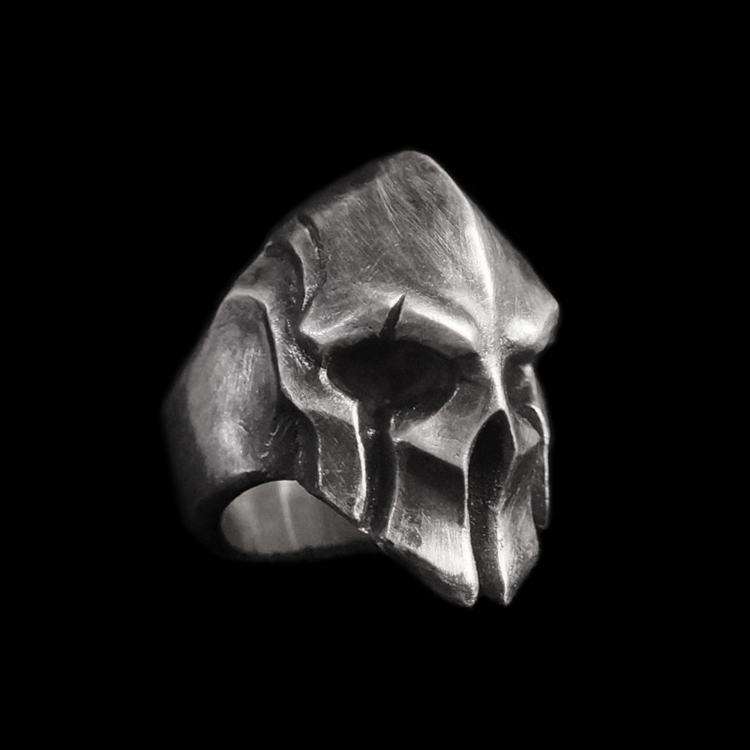 Mask Skull Ring 925 Silver Bold Expression of Attitude and Style