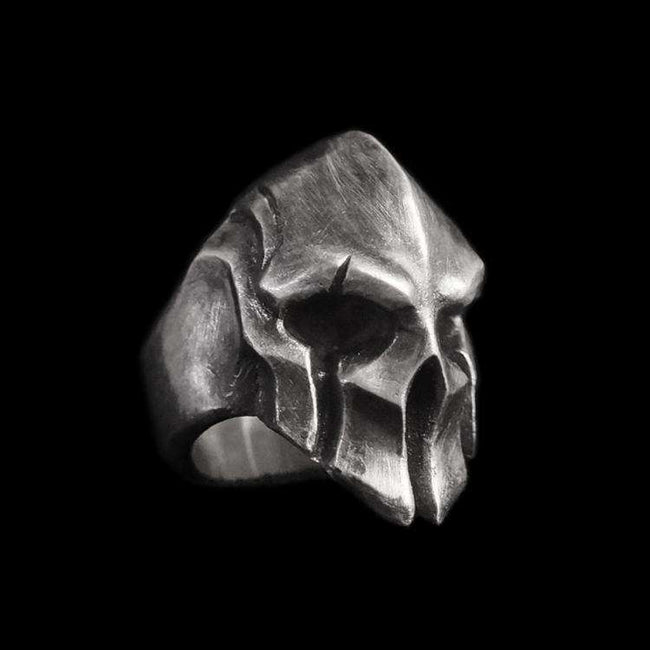 Mask Skull Ring 925 Silver Bold Expression of Attitude and Style Main Image