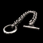 Silver bracelet for men​ 925 silver Angular T ring bracelet