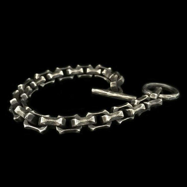 Silver bracelet for men 925 silver Angular T ring bracelet Main Image