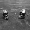 Santa claus skull stud earrings 925 silver Santa claus earrings