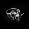 Horn Skull Ring 925 Silver Devil skull rings SSJ01