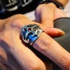 Gothic Chrome hearts rings 925 Sterling silver mens pinky rings