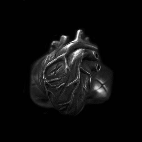 Brave heart ring 925 Silver Heart rings SSJ209