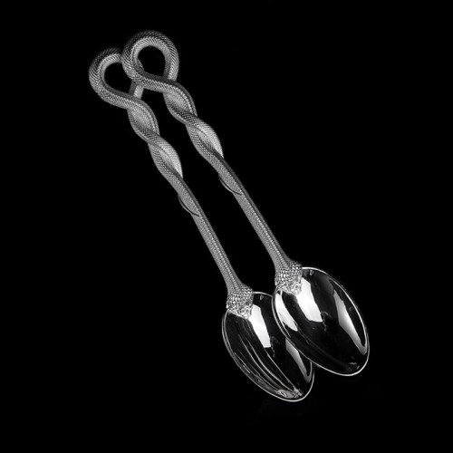 Silver Spoon Sterling silver snake swallowing egg coffee spoon