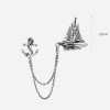 Sailboat Brooch​ 925 silver Riding the Waves Suit pocket decoration badge