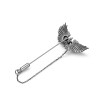 Angel Wing Brooch 925 Silver Mens Crown Brooch