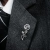 Rose brooch is the best match for suits