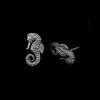 Elegant Seahorse Stud Earrings | Handcrafted 925 Sterling Silver Jewelry for Women