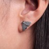 Enchanting Moth Stud Earrings | Handmade 925 Sterling Silver Nature-Inspired Jewelry for Women