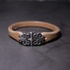 Mens Leather Bracelet Elegance Fusion Tochigi Saddle Leather Bracelet