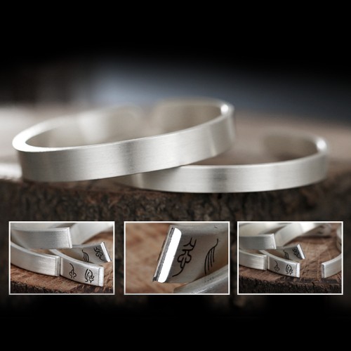 Custom content 999 sterling silver handmade bracelet