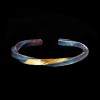 Viking Bracelet | Hand-Engraved Viking War Silver Bracelet with 24K Gold Inlay