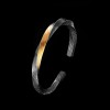 Viking Bracelet | Hand-Engraved Viking War Silver Bracelet with 24K Gold Inlay