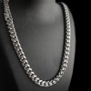 Mens stainless steel necklace pairs perfectly with casual attire