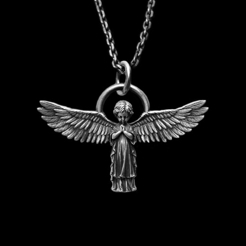 Angel pendant 925 Silver angel with wings Cupid pendant SSP202