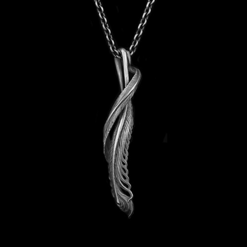 Feather pendant 925 Silver plumage pendant Phoenix Feather SSP204