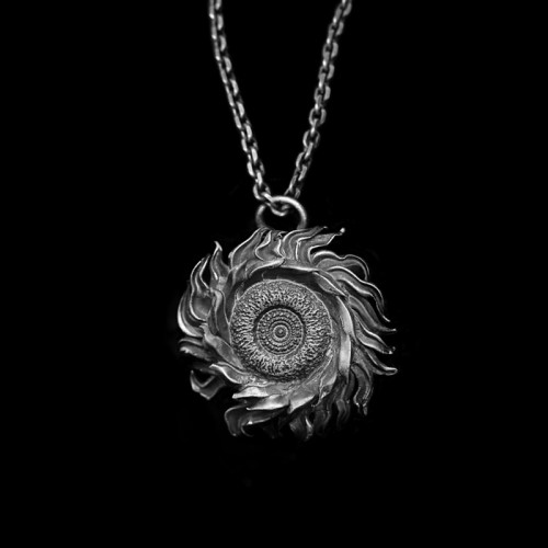 Van Gogh Sunflower 925 Silver Pendant symbolizes adoration and loyalty