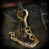 Wallet chain brass question mark buckle copper key chain