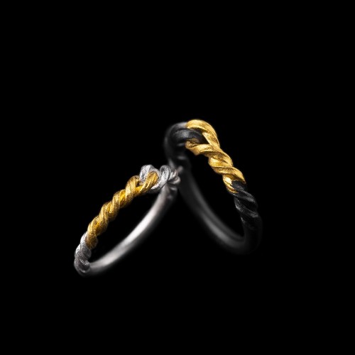 Eternal Bond Couples Promise Rings​ | 925 Silver & 24K Gold