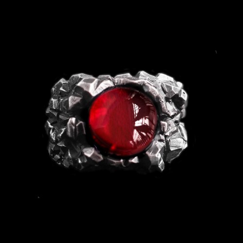 Gents Ruby Ring Sterling Silver and Ruby perfect blend of timeless elegance