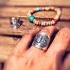 Anubis rings captivating depiction to the meticulously engraved symbols