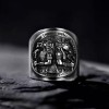 Anubis rings captivating depiction to the meticulously engraved symbols