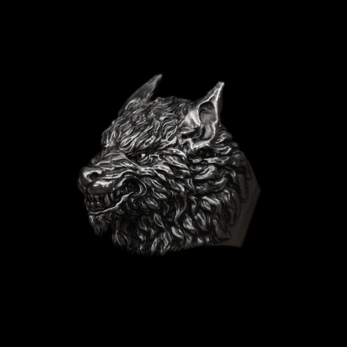 Wolf Ring Domineering sterling silver handmade is a ring that gives you strength 