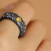 Dragon scale ring Handmade silver rings for men