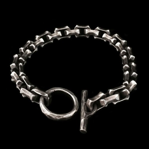 Silver bracelet for men​ 925 silver Angular T ring bracelet