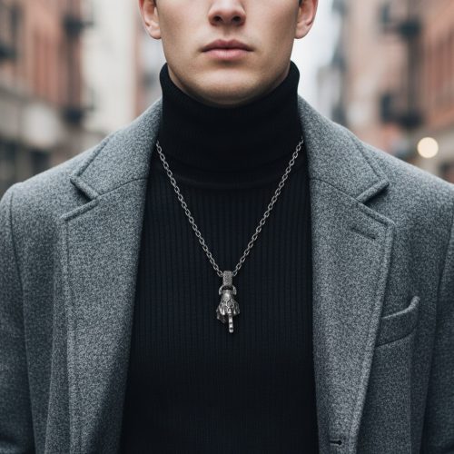 middle finger pendant