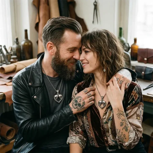 Skull Couple Pendants