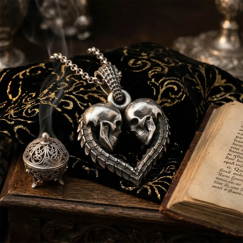 Skull Couple Pendants