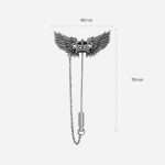 Silver Mens Crown Brooch