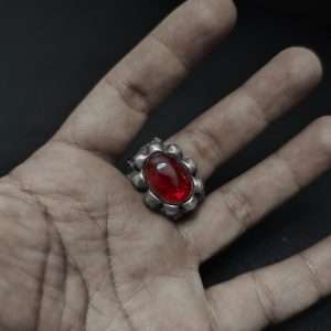 Ruby Skull Ring