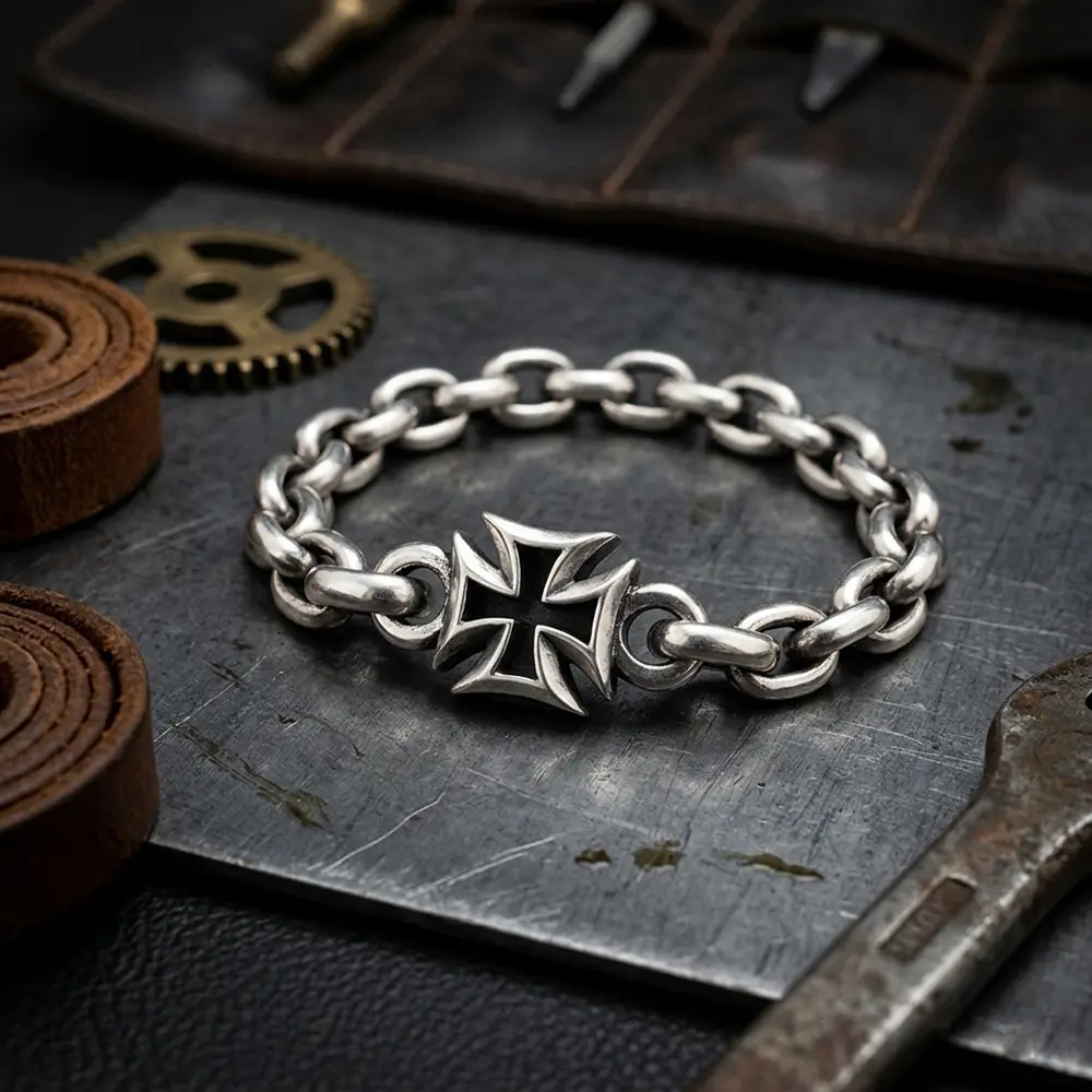 mens cross bracelet