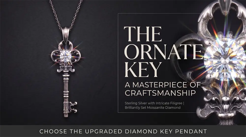 Key Moissanite Pendant