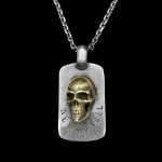 Brass skull + Silver 