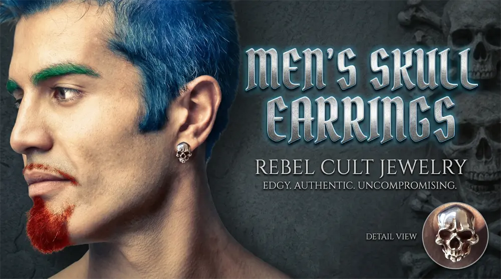 Men’s Skull Earrings