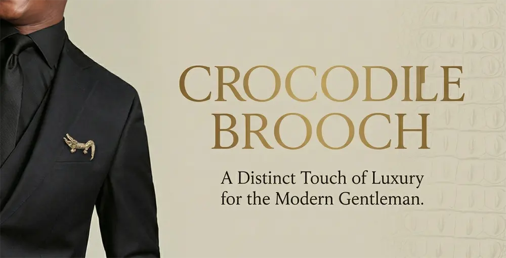 Crocodile Brooch