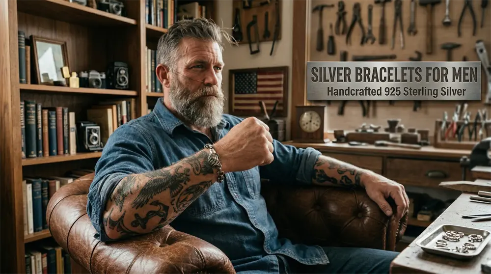 Silver Bracelets for Men — Handcrafted 925 Sterling Silver